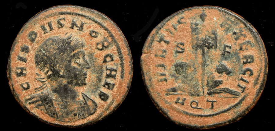 Crispus, Virtus Exercit, Aquileia Mint